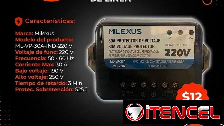 PROTECCIÓN PARA SUS SPLIT. PROTECTOR DE VOLTAJE MILEXUS 220V-30A. MENSAJERÍA CON FACTURA Y GARANTÍA. TLF 54833699