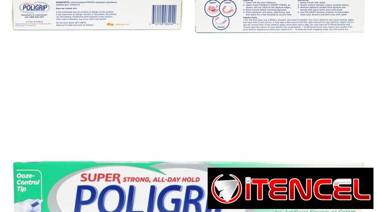 Poligrip pomo sellado para las dentadura postisas