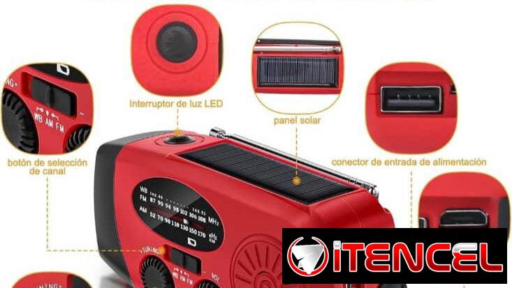 ‼️‼️‼️Radio portátil de 2000mah con con panel solar…53317139‼️‼️‼️