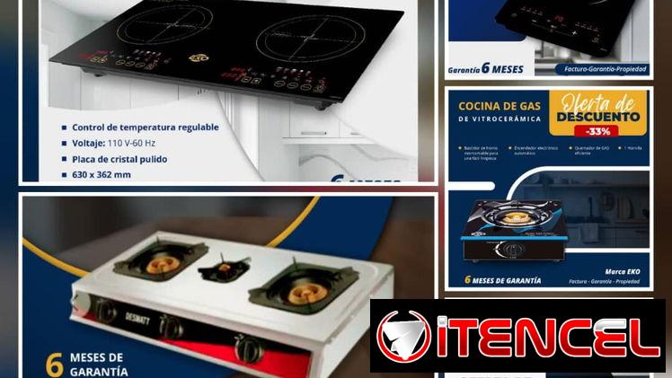 Cocinas infrarroja, cocina de gas, cocina de inducción
