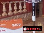 Ventilador recargable de pedestal con panel solar 48 usd