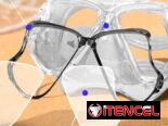 Máscara p bucear doble visor cristal y snorkel