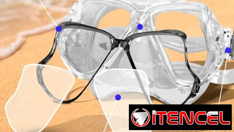 Máscara p bucear doble visor cristal y snorkel