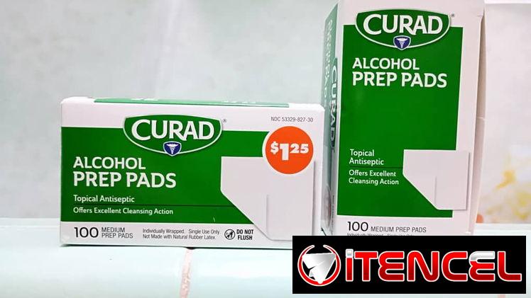Paños antisépticos con alcohol