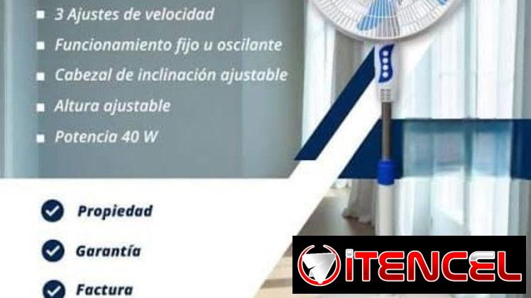 Ventiladores, televisor y bocina