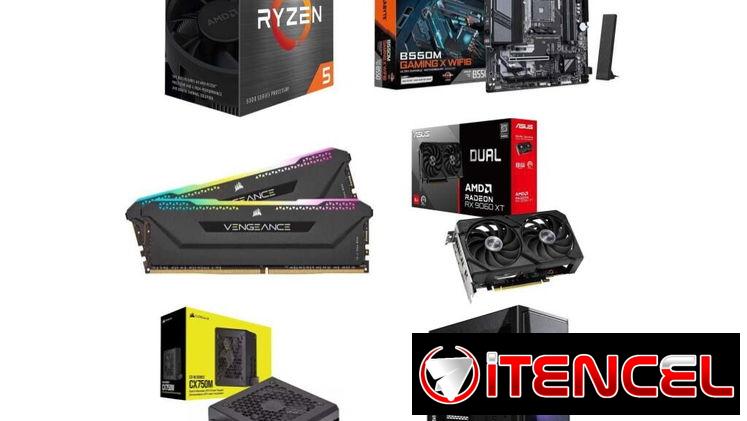 ESTRENA PC AM4 Ryzen 5 5500 🤩 Gigabyte B550M Gaming X WIFI6 -32GB -RX 9060 XT 8GB -750W 🆕 0km