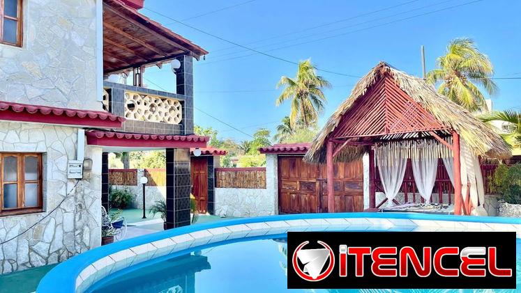 La Maison de Guanabo su mejor elección+53 52463651,  PISCINA CON RECIRCULACIÓN Y PLANTA ELÉCTRICA.