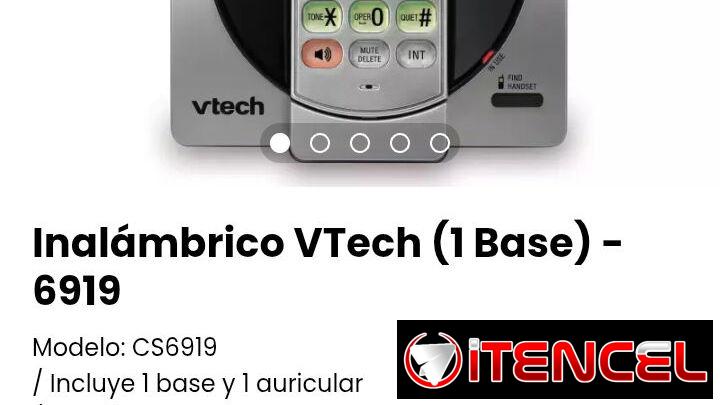 Inalámbrico VTech (1 Base) – 6919. Nuevo a estrenar