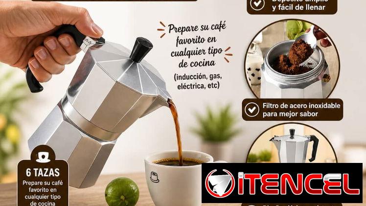 ✨ Cafetera 6 Tazas para todo tipo de cocina