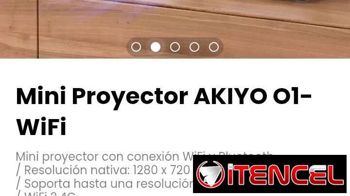 Mini Proyector AKIYO O1-WiFi. Compatible con Fire TV Stick y Chromcast