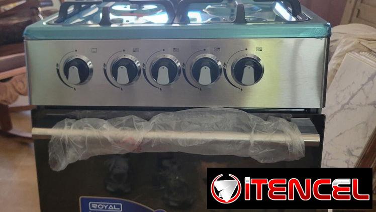 Cocina de gas Royal 20 con tapA de cristal