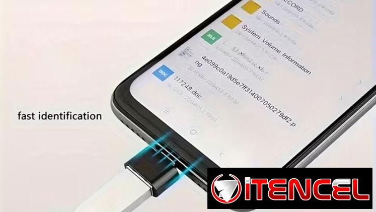 Adaptador USB-Tipo C 2.0. Para conectar memorias al celular.