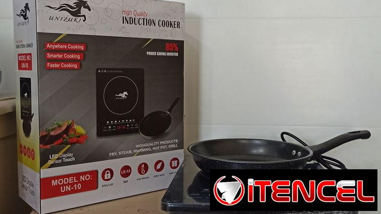 Cocina de inducción con sartén