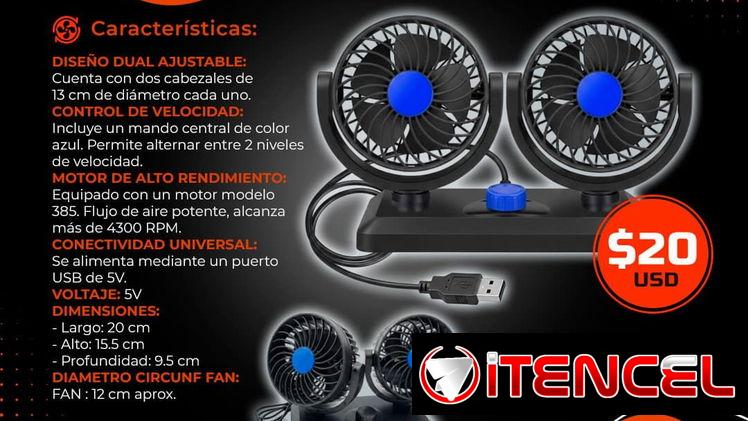 🔰 VENTILADOR 🔰 DOBLE CABEZAL PARA OFICINA. MENSAJERÍA CON FACTURA Y GARANTÍA. TL 54833699