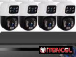 Sistema de Vigilancia con 4 cámaras POE, Dual Lens PTZ 6MP HD. Viene con todo! Nuevo en su Caja! Sellado!