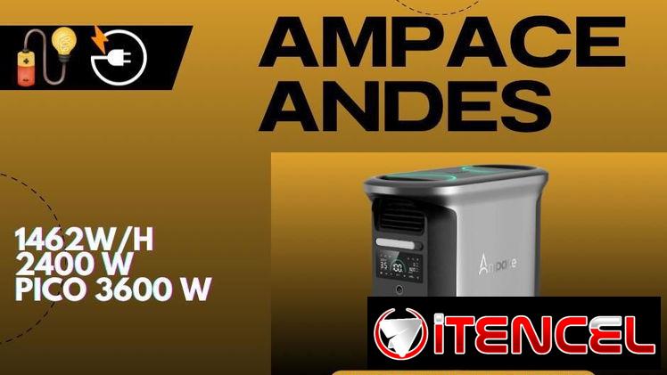 Estación de Energía Ampace Andes  ⚡️Potencia: 2400w – 3600w 🔋Autonomía: 1462w/h 🚘Transporte aparte 🧾Factura de compra