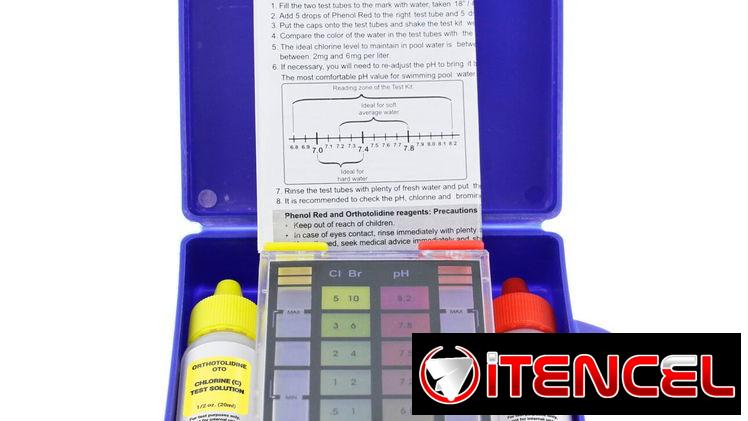 Test de análisis del agua para piscina