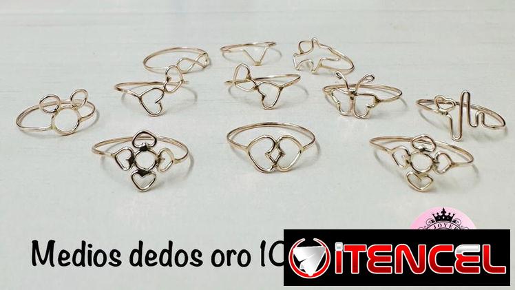Mediodedos oro. LM joyería. Mensajerias disponibles para toda la Habana. Tiendas en la Vibora y Centro Habana