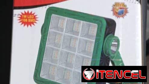 Lampara recargable de baterías de litio intercambiables y  panel solar. 58441134