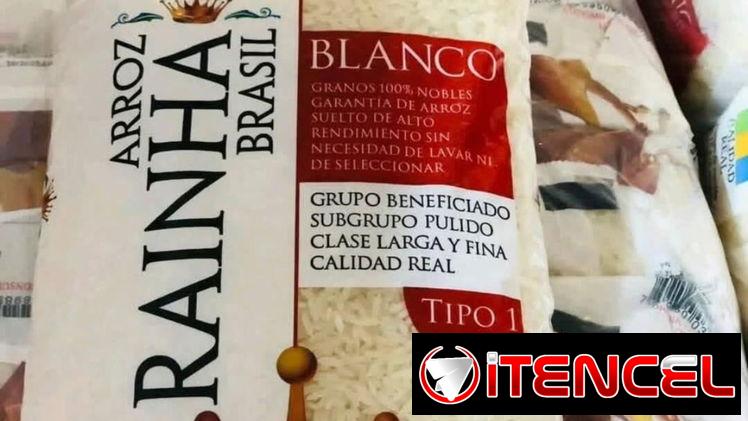 Contenedor y medio de arroz rahina a 1.03 por mínima venta de un contenedor