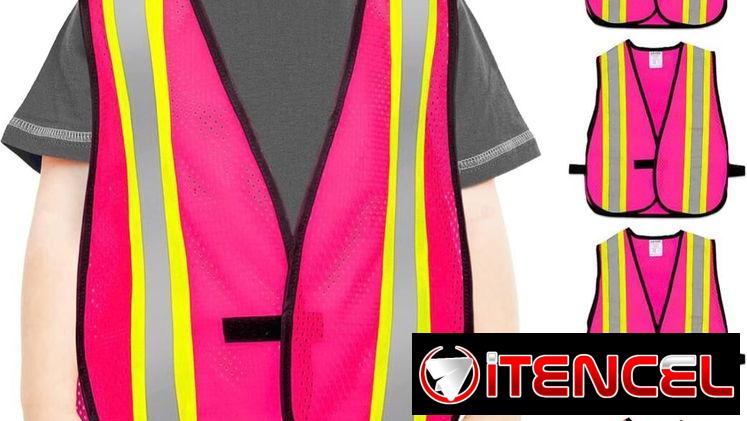 Chaleco de seguridad reflactante para niños 3 a 9 años. 3 usd x unidad . Paquete de 5