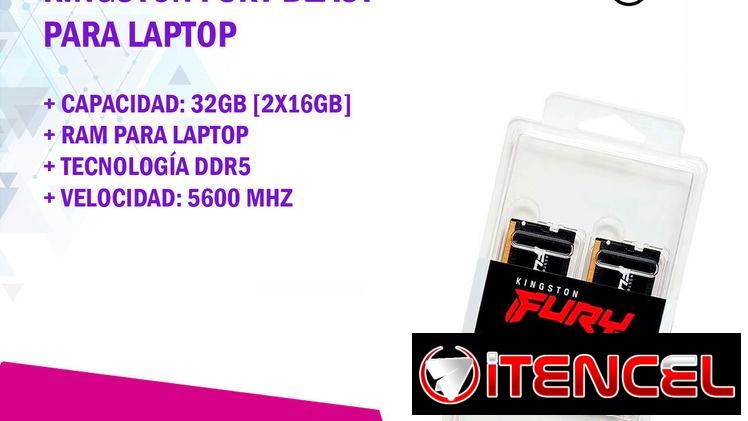 🚀 MEMORIAS KINGSTON FURY BEAST DDR5 — 32GB PARA LAPTOPS DE ALTO RENDIMIENTO