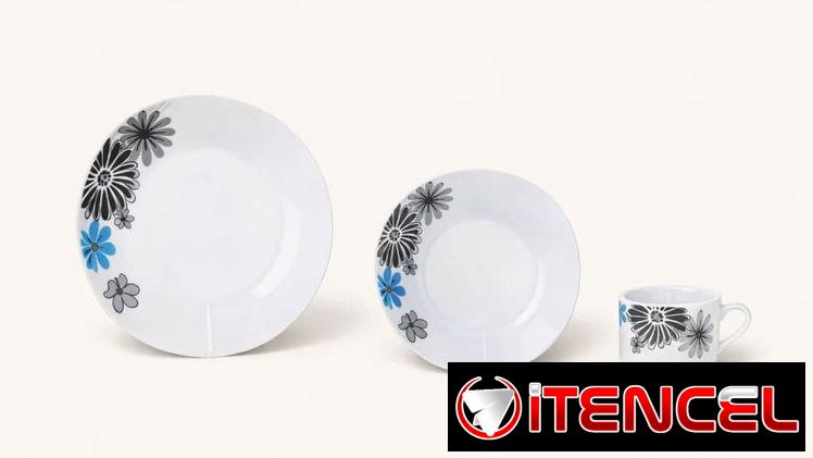 ‼️SET DE VAJILLAS ( 12 piezas )‼️ (hojas verdes)