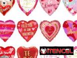 Set de globos de aluminio con textos de amor