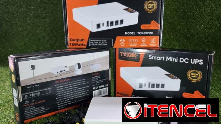 Mini UPS Inteligente TOKIIK 12000mAh: ¡Internet y Seguridad Siempre Online sin Interrupciones!