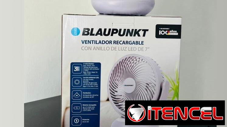 Ventilador recargable BLAUPUNKT 7” Nuevo en caja