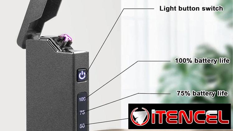 🔥Encendedor eléctrico USB recargable – Fosforera de plasma portátil con indicador🔋 | Regalo elegante🎁