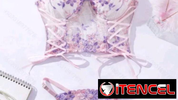 Body 2 piezas tipo corset detalle flores