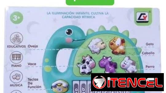 Pianos musicales con luces y sonidos de animales de granja 🎹 Juguete Didactico para los bebés in