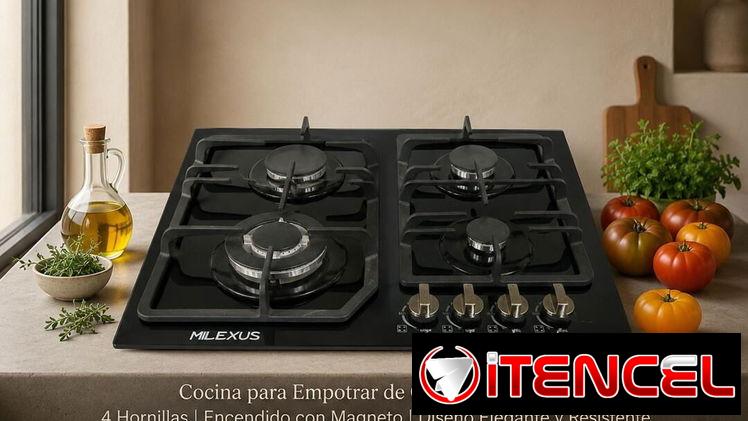 Cocina de 4 quemadores para empotrar