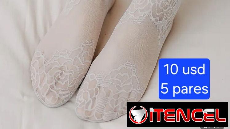 kit de medias blancas de encajes,espejuelos 3D