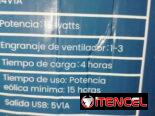 Ventilador Recargable con Panel Solar