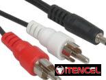 CABLE DE 2 PLUGS RCA A PLUG 3,5MM ESTEREO