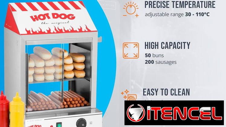 Expositor de hot dog caliente comunícate con Pedro