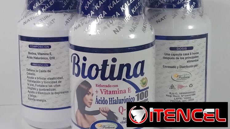 Biotina + Vitamina E, Ácido Hialuronico, Q-10