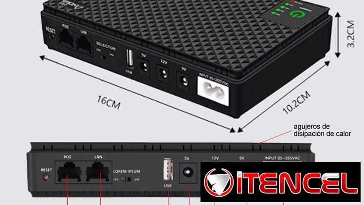 Mini Ups Fuente De Alimentación Ininterrumpida De 5v9v12v18w