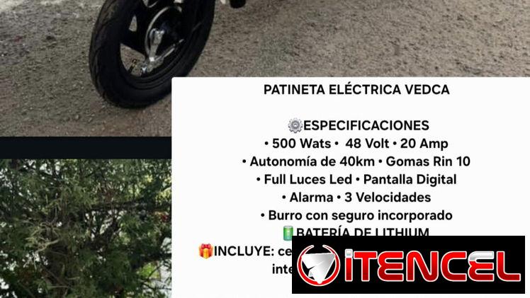 ATINETA ELÉCTRICA VEDCA. yoamoto 🏍