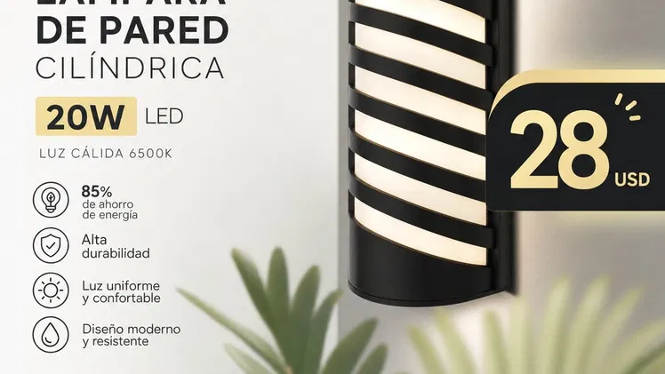 CILÍNDRICA LÁMPARA DE PARED