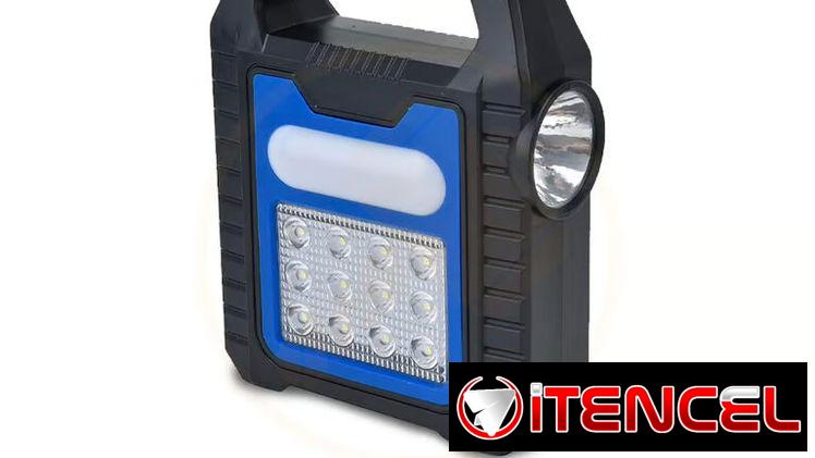 Lampara portable solar R300SL. 1200 mAh*2pcs. Azul 30