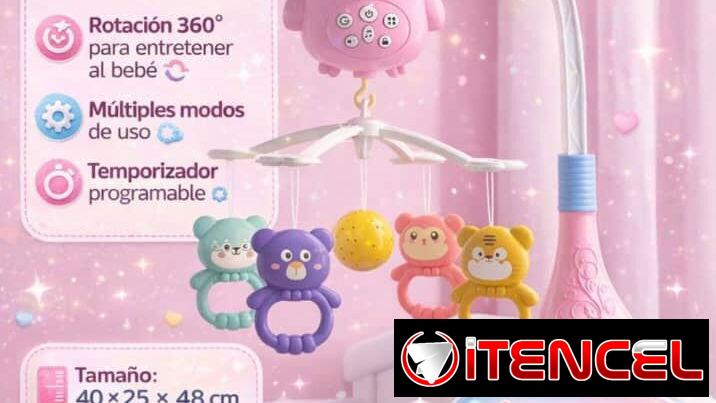 🌸🧸 Carrusel Musical para Bebés 🧸🌸 Haz que el descanso y la diversión de tu bebé sean aún más especiales con este her