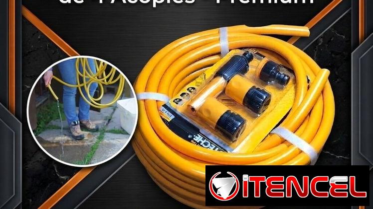 Manguera de jardin 15 metros de Media y 4 acoples extra ♏️MJ🔆