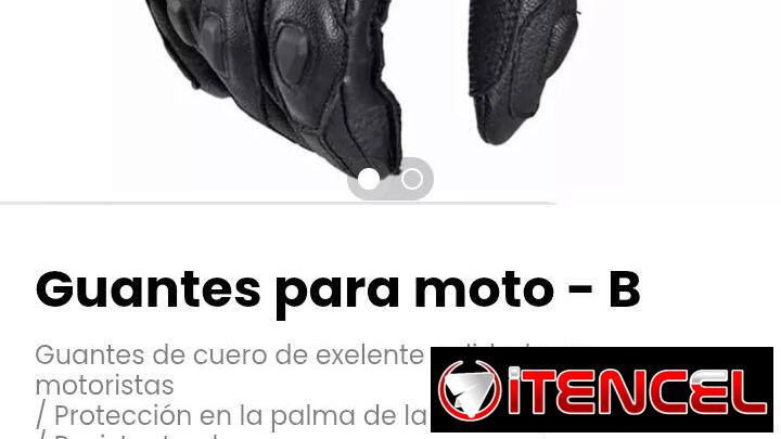 Guantes para moto – B. Protección en la palma de la manos  y nudillos