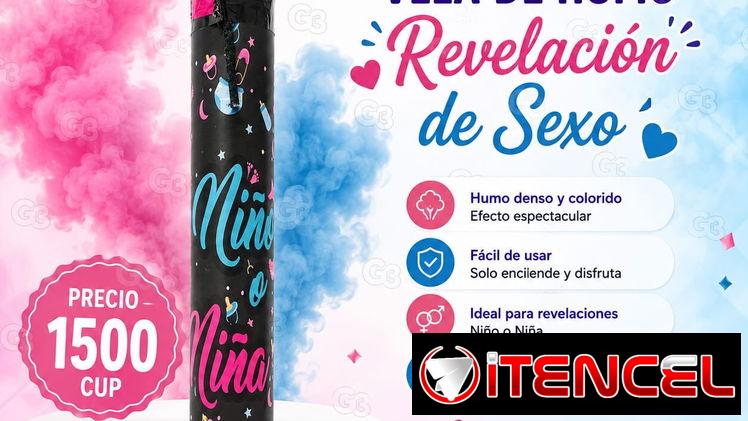 Baby shower, vela, cañón de confetis, extintor de revelación y mucho más