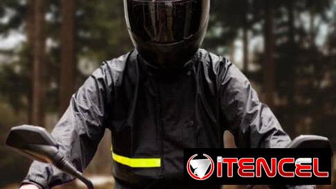 Capa de motociclista capote y pantalón con cinta reflactaria