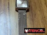 Reloj dorado, oro rosa, con Correa de Malla de Acero Inoxidable,  Chic y Minimalista