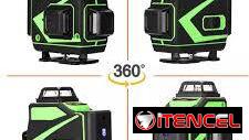 🟢📐 NIVEL LÁSER 4D – 16 LÍNEAS 360° CON CONTROL REMOTO 🔥